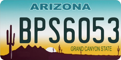 AZ license plate BPS6053