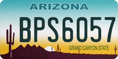 AZ license plate BPS6057