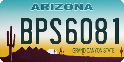 AZ license plate BPS6081