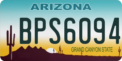 AZ license plate BPS6094