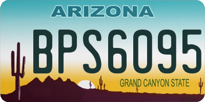 AZ license plate BPS6095