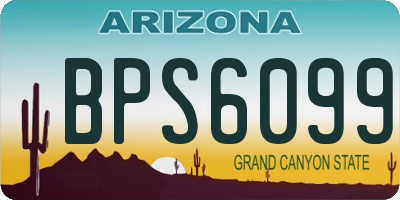 AZ license plate BPS6099