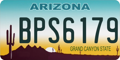 AZ license plate BPS6179