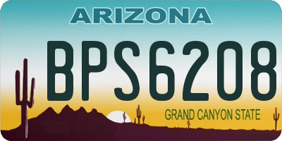 AZ license plate BPS6208