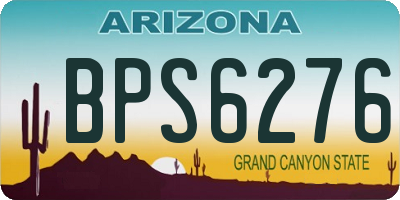 AZ license plate BPS6276