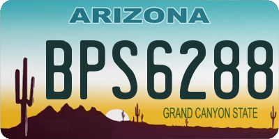 AZ license plate BPS6288