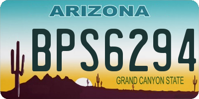 AZ license plate BPS6294