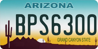 AZ license plate BPS6300