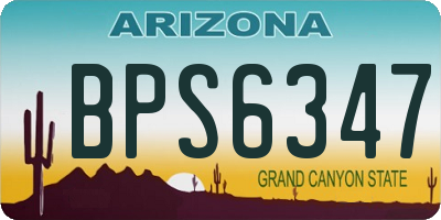 AZ license plate BPS6347
