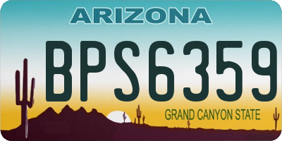AZ license plate BPS6359