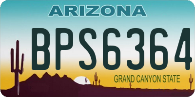 AZ license plate BPS6364