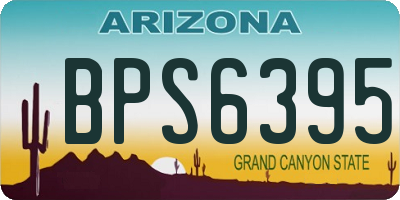 AZ license plate BPS6395