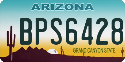 AZ license plate BPS6428