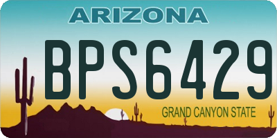 AZ license plate BPS6429