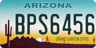 AZ license plate BPS6456