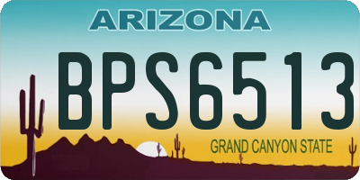 AZ license plate BPS6513