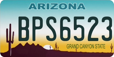 AZ license plate BPS6523