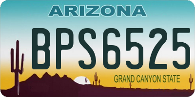 AZ license plate BPS6525