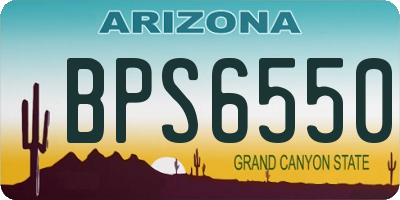 AZ license plate BPS6550