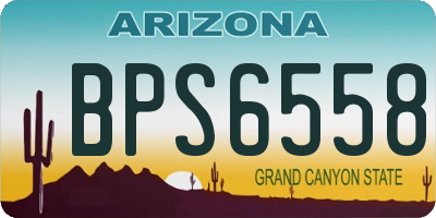 AZ license plate BPS6558