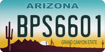 AZ license plate BPS6601