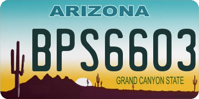 AZ license plate BPS6603