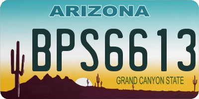 AZ license plate BPS6613