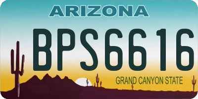 AZ license plate BPS6616