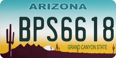 AZ license plate BPS6618