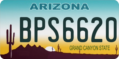 AZ license plate BPS6620