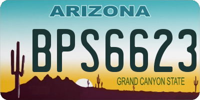 AZ license plate BPS6623