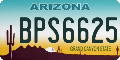 AZ license plate BPS6625