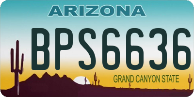 AZ license plate BPS6636