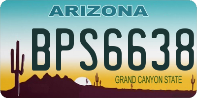 AZ license plate BPS6638