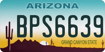 AZ license plate BPS6639