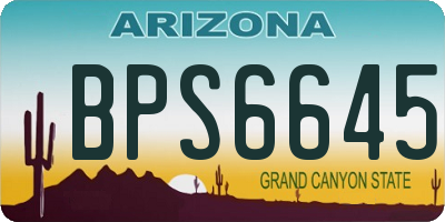 AZ license plate BPS6645
