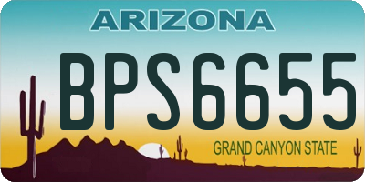 AZ license plate BPS6655