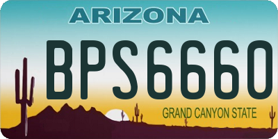 AZ license plate BPS6660