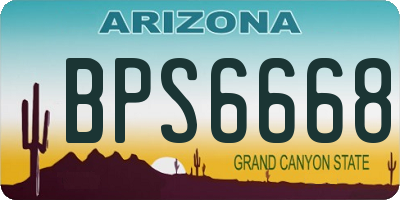 AZ license plate BPS6668