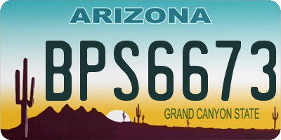 AZ license plate BPS6673