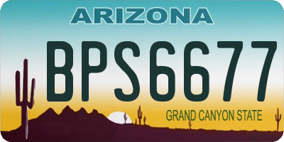 AZ license plate BPS6677