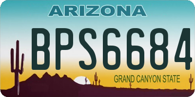 AZ license plate BPS6684