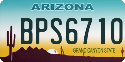 AZ license plate BPS6710