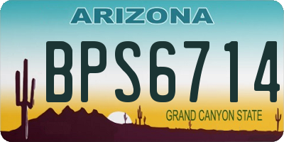AZ license plate BPS6714