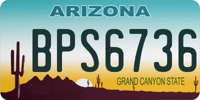 AZ license plate BPS6736