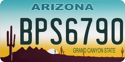 AZ license plate BPS6790
