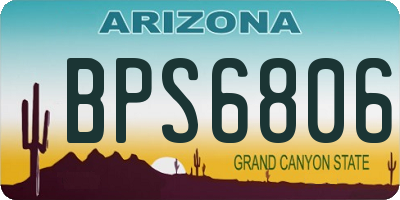 AZ license plate BPS6806