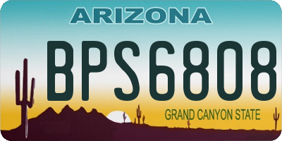 AZ license plate BPS6808