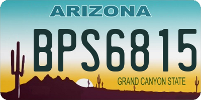 AZ license plate BPS6815
