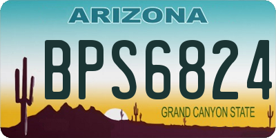 AZ license plate BPS6824